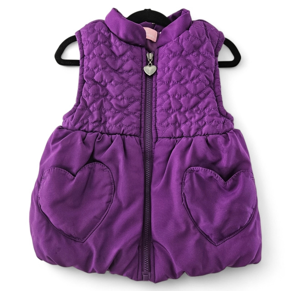 Kids Headquarters Toddler Girls Purple Puffer Vest Size 2T
